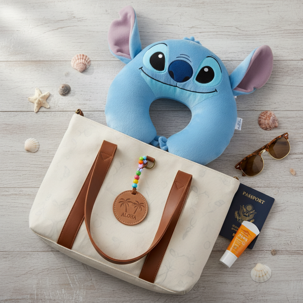 Stitch polštář flat lay